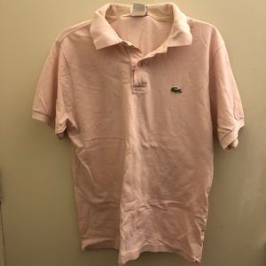 Lacoste Alligator Pink polo shirt size 6 (large)